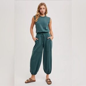 NWT-Bluivy Knit Drawstring Jumpsuit.